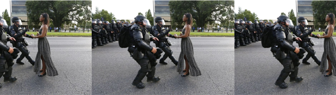 EVERYONE IS TALKING ABOUT THIS PHOTO FROM THE PROTESTS IN BATON ROUGE.